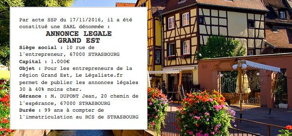 annonce legale grand est